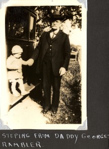 Edward A. McMurray, Jr., with his grandfather George A. Roberts, about 1926.