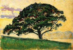 Paul Signac: The Pine, Saint Tropez, 1892-1893. fm Wikimedia Commons, Public Domain.
