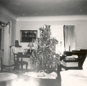 Christmas, possibly 1960s, at the Samuel J. Lee home on Alamo in St. Louis, Missouri.