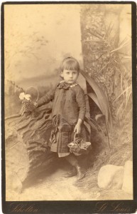 This sweet young girl's portrait was in with photos from the Samuel Lee family in St. Louis, Missouri. It would have been taken after 1881.