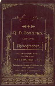 Reverse of photo- Unknown People in Pittsburgh, Pennsylvania.