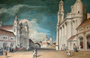 Painting by Józef Peszka, Viciebsk,_Rynak._Віцебск,_Рынак_(J._Pieška,_XIX).
