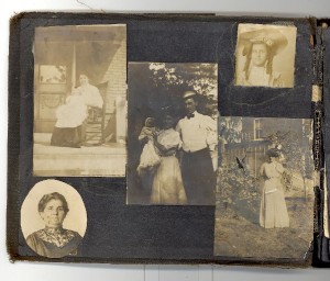 A Green Family Photo Album- Page 5. Woman at bottom left may be the mother of Abraham Green.