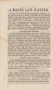 A Maine Law Wanted, c1852, Page 1