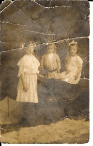 Children of Newton Whitener and Sophia (Whitener) Whitener - (from left) Hazel Whitener, John Whitener, Birdie Caroline Whitener, 1907