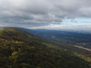 Brush Mountain looking toward Holidaysburg, Blair County, Pennsylvania. CC License.