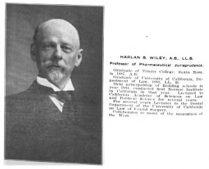 Harley Rupert Wiley, or Harlen R. Wiley, in the 1914 "The Graduate" yearbook of the University of California Medical Center, page 12. HathiTrust, public domain.