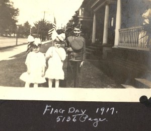 From left: Vi Helbling, May Helbling, and Edgar Helbling, in front of their home at 5136 Page in St. Louis, Missouri.