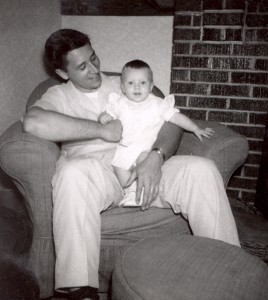 Edward A. McMurray, Jr., with his daughter, 1955.