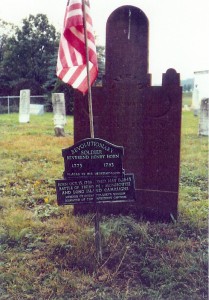 Tombstone of Heinrich Horn, Horn United Methodist Church Cemetery, Alum Bank, Bedford County, Pennsylvania.