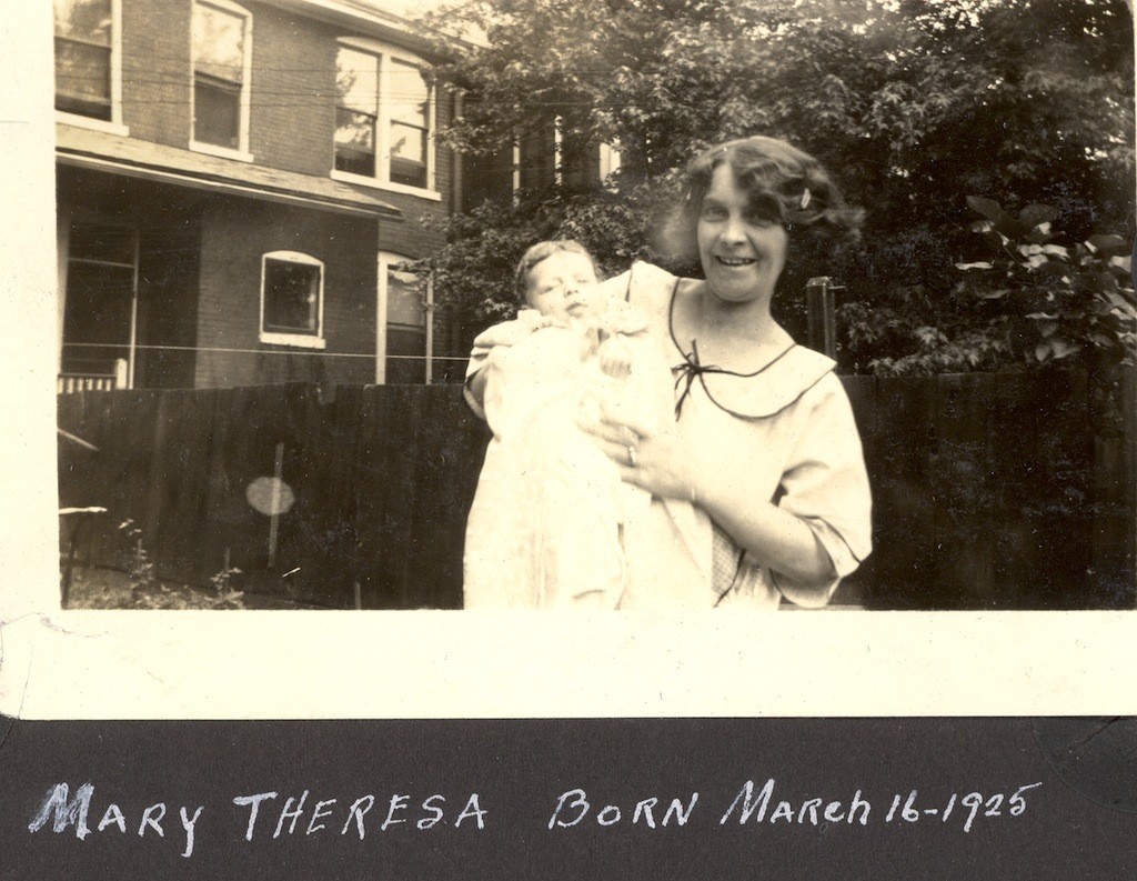 Anna Mae (Beerbower) Helbling with her daughter, Mary Theresa Helbling, 1925. Mary Theresa was my first storyteller, and so many of those stories revolved around her dear mother.