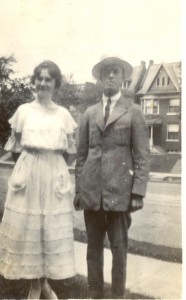 Roberta P. Beerbower with her paternal uncle Edgar Springsteen Beerbower. August 1920.