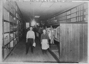 Employees in an early picture of the Broida Brothers Dry Goods.