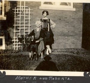 Roberta P. Beerbower with her paternal grandmother, Anna Missouri Springsteen. Summer 1927