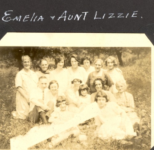 Emelia and Aunt Lizzie, possibly Peoria, Illinois.