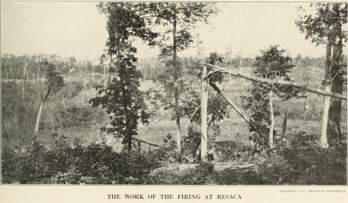 "The Work of the Firing at Resaca" in The Photographic History of the Civil War in Ten Volumes, edited by Francis T. Miller, 1911, Review of Reviews, NY, NY, via Archive.org. Public Domain.
