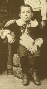 Max Broida, circa 1894, so about age 9; cropped from a family picture.