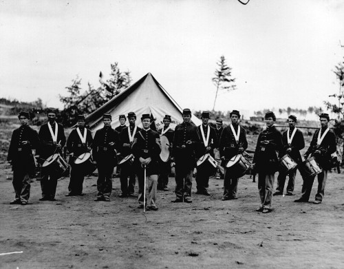 Civil War Regimental Fife and Drum Corps, via Wikimedia Commons. Public domain. (Click to enlarge.)