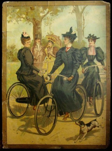 Women on bicycles- possibly c1900. Unknown source.