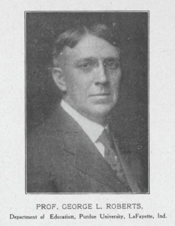George Lucas Roberts, staff photo in The Educator-Journal, Vol. 10, No. 10, no page no., June 1910 issue. 