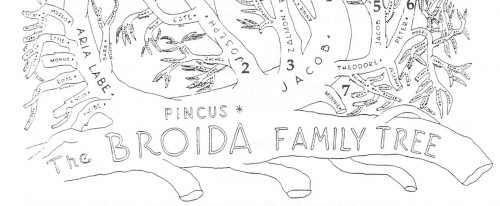 1954 Broida Family Tree by Leonard Broida- The deep roots- Pincus Broida.