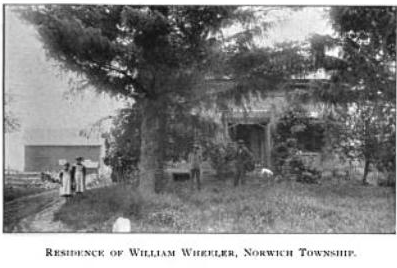 William Wheeler residence, Norwich Township, Huron County, Ohio, c1896. Perhaps those are the two oldest girls on the left?