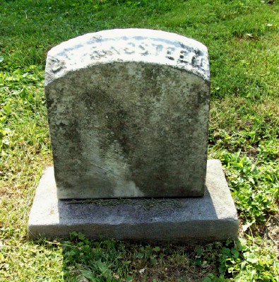Headstone of John Springsteen at Crown Hill Cemetery, Indianapolis, Indiana. Used with kind permission of Find A Grave photographer.