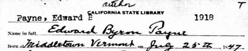 CA State Library Biographical Card- front, cropped