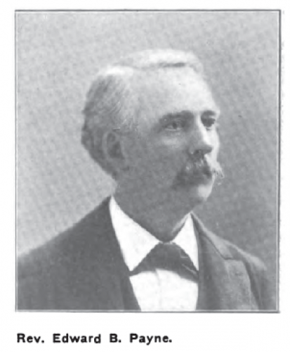 Portrait of Edward B. Payne in "Memories of an Editor" by Charles S. Greene, Overland Monthly magazine, Bret Harte memorial, September 1902, page 269.